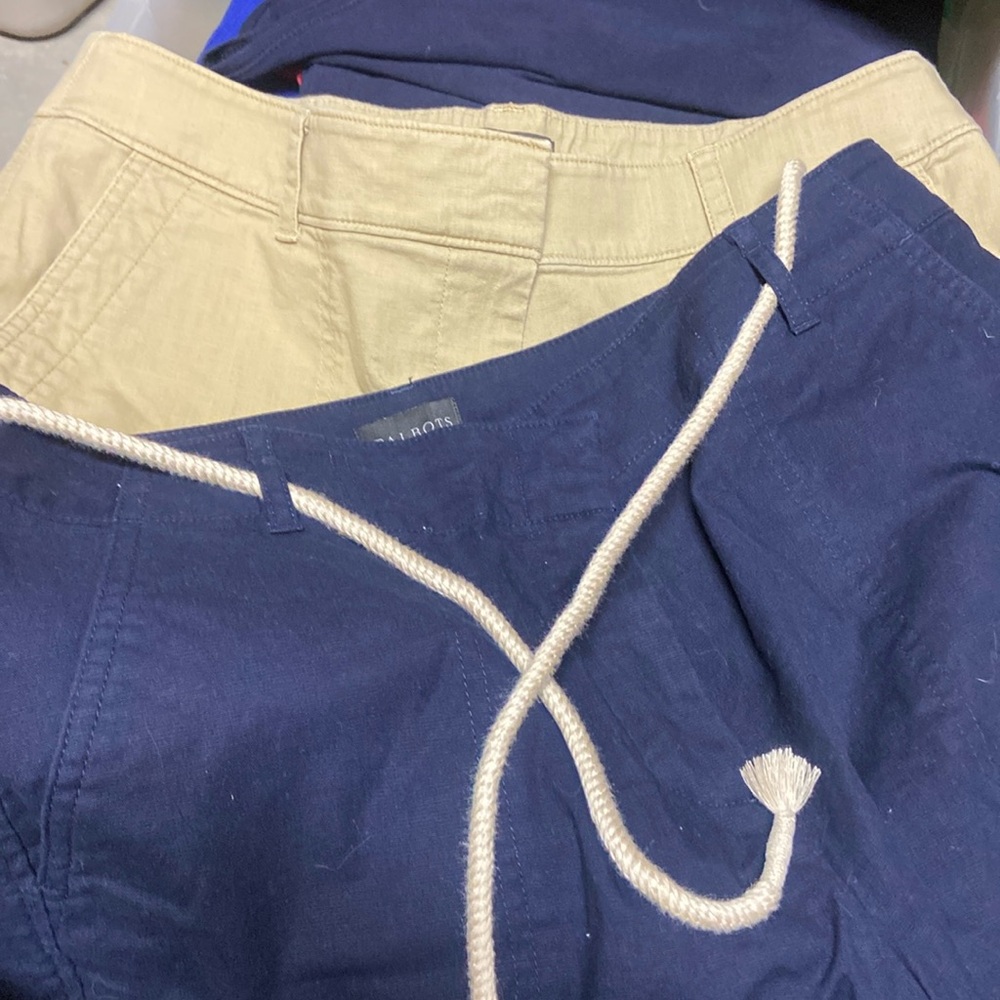 4 pair Talbots Linen shorts. Some never worn